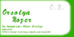 orsolya mozer business card