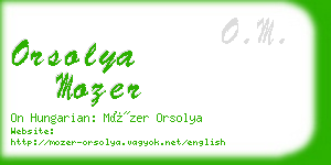 orsolya mozer business card